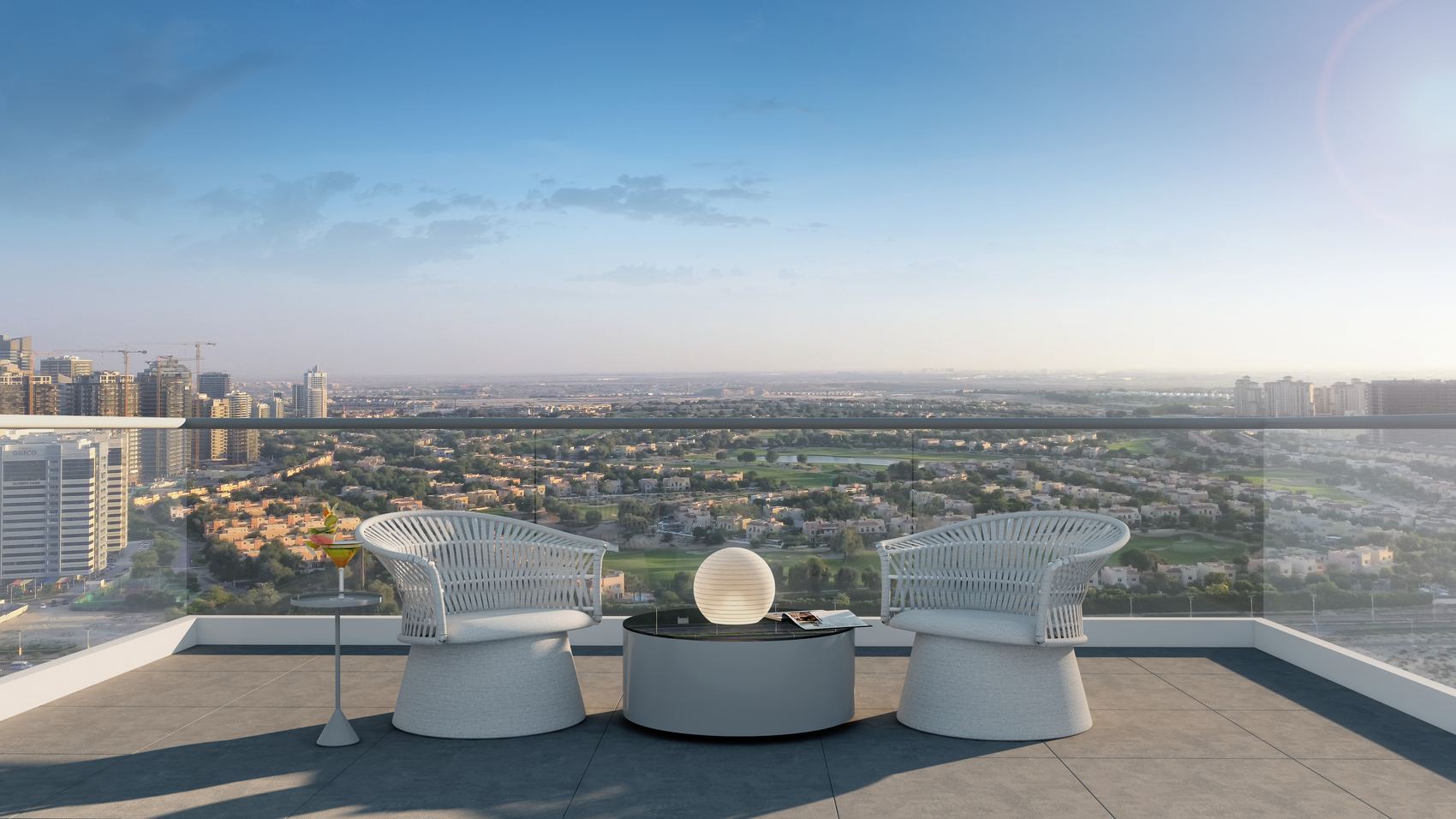 Balcony skyline view