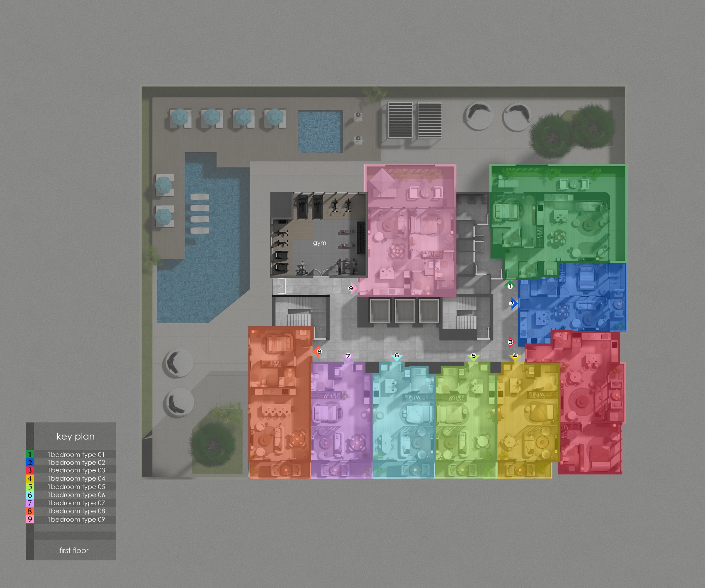 First floor key plan